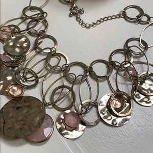 Pink and gold necklace